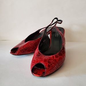 Donald J. Pliner Couture Red Slingback Heels